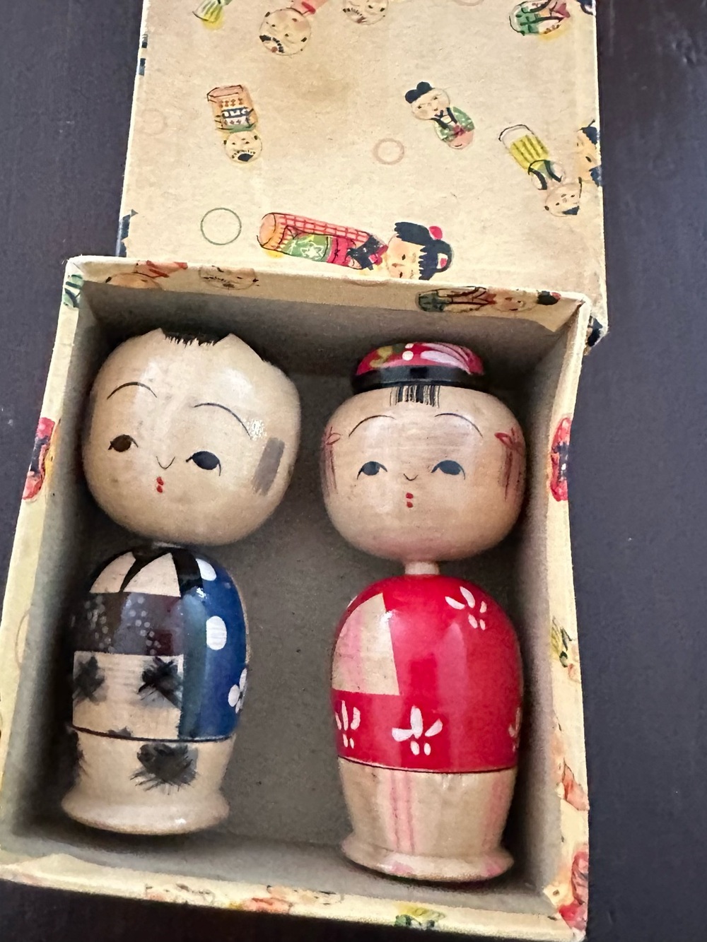 Hand-Painted Wooden Kokeshi Nesting Dolls Set - Multicolor - Picture 7 of 11